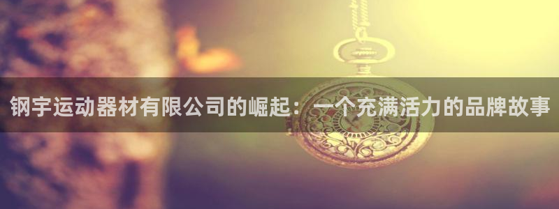 意昂体育4平台APP:钢宇运动器材有限公司的崛起:一个充满活